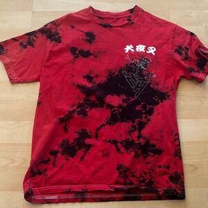 Red Tie-Dye Graphic Crewneck Tee